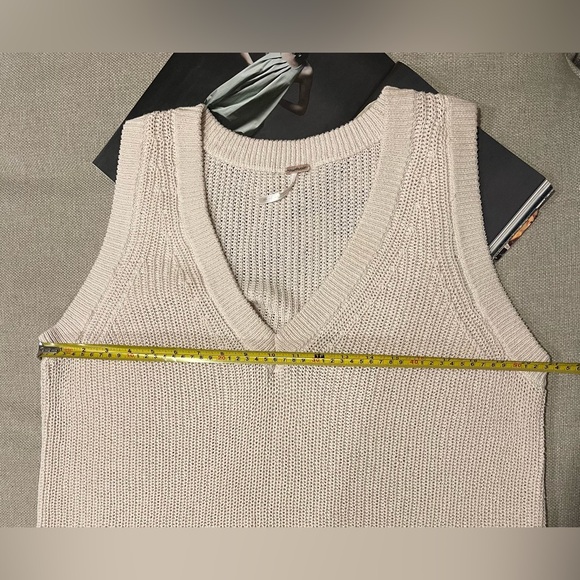 Free People Honey Drip Chunky Knit Vest In Cream Size S - Picture 10 of 12